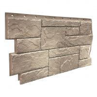 Фасадные панели (цокольный сайдинг) коллекция Камень Природный - Песочный