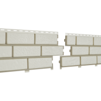 Фасадная панель Стоун Хаус - Кирпич с декорированным швом Белый Фасадная панель Стоун Хаус - Кирпич с декорированным швом Белый